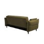 3 Seater Click-Clack Sofa Bed in Olive Green Velvet - Bobby