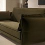 Khaki Green Velvet 3 Seater Click Clack Sofa Bed – Bobby