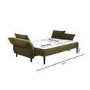 Khaki Green Velvet 3 Seater Click Clack Sofa Bed – Bobby
