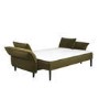Khaki Green Velvet 3 Seater Click Clack Sofa Bed – Bobby