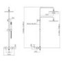 GRADE A1 - Brushed Bronze Thermostatic Bar Mixer Shower Set with Slide Rail Kit & Pencil Hand Shower - Arissa