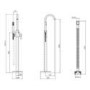 Brushed Bronze Freestanding Bath Shower Mixer Tap - Arissa