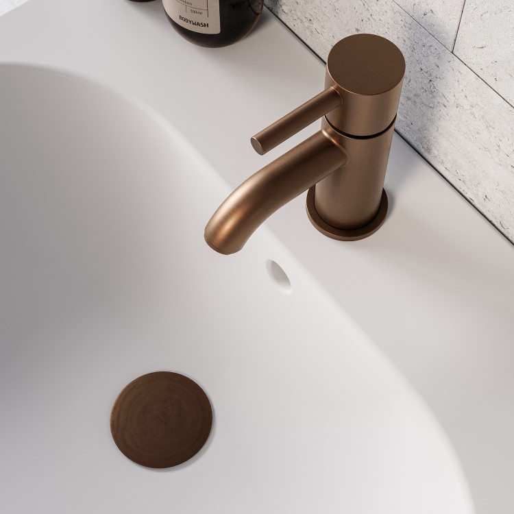 GRADE A1 - Brushed Bronze Mono Basin Mixer Tap - Arissa
