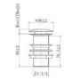 GRADE A1 - Brushed Bronze Click Clack Unslotted Basin Waste - Arissa