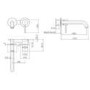 GRADE A1 - Brushed Bronze Wall Mounted Basin Mixer Tap - Arissa