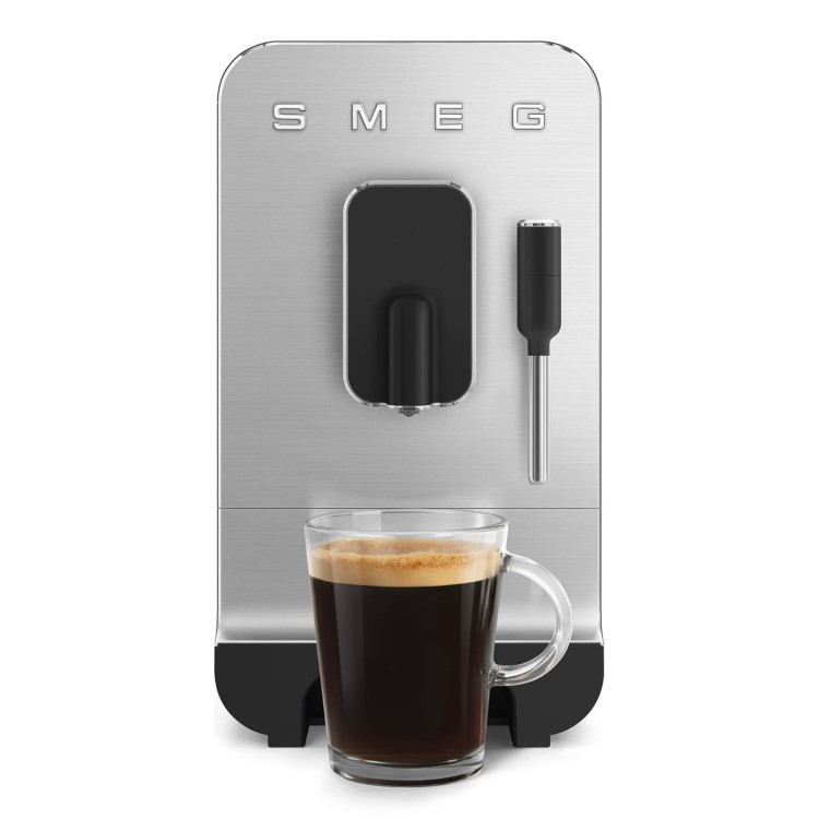Smeg 50's Style Fully Automatic Bean to Cup Freestanding Coffee Machine with Frothing Wand - Black