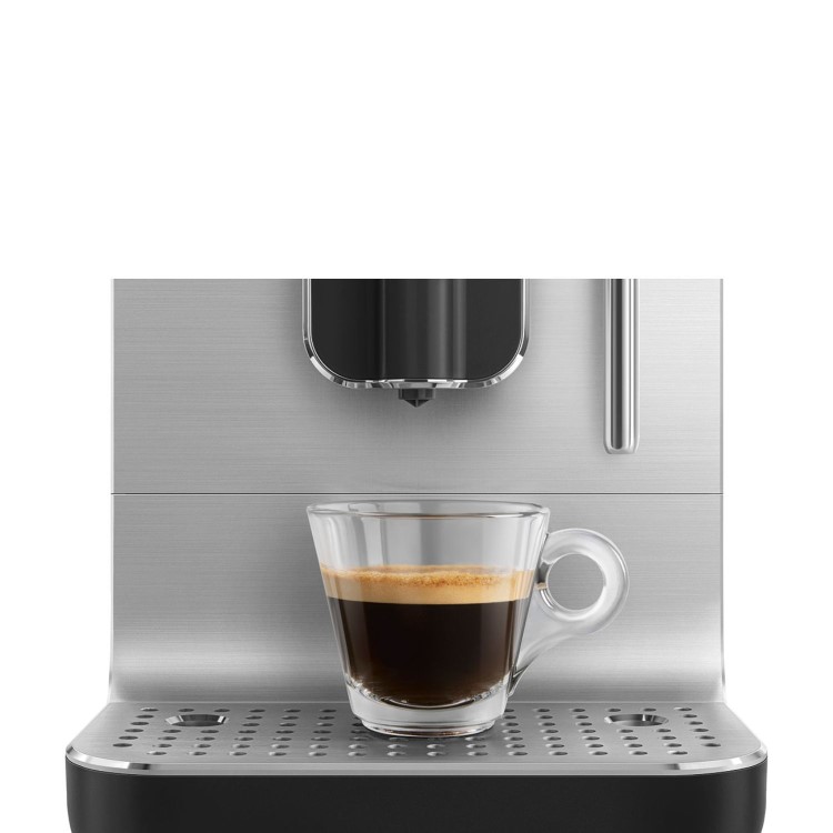 Smeg 50's Style Fully Automatic Bean to Cup Freestanding Coffee Machine with Frothing Wand - Black