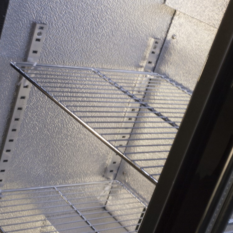 Refurbished Hinged Double Door Undercounter Bottle Cooler Back Bar Cabinet Black