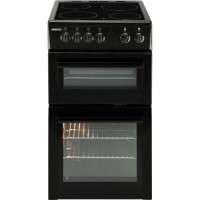 Beko BDC5422AK 50cm Double Cavity Electric Cooker With Ceramic Hob Black