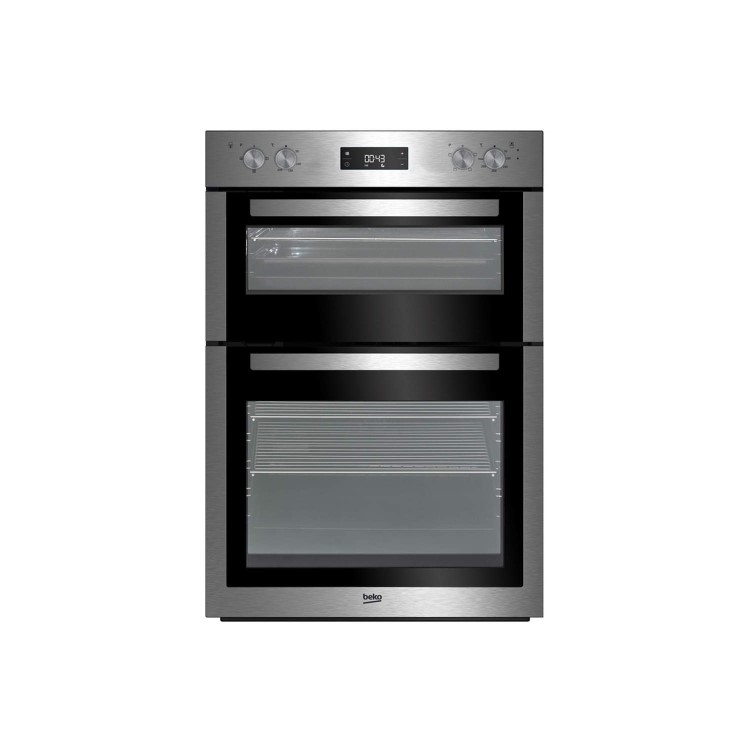 Refurbished Beko BDF26300X 60cm Double Built In Electric Oven Stainless Steel