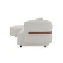 Cream Chenille 4 Seater Left Hand L-Shape Curved Chaise Corner Sofa - Bodhi