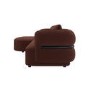 Dark Rust Velvet 4 Seater Left Hand L-Shape Curved Chaise Corner Sofa - Bodhi