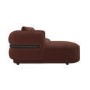 Dark Rust Velvet 4 Seater Left Hand L-Shape Curved Chaise Corner Sofa - Bodhi