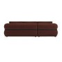 Dark Rust Velvet 4 Seater Left Hand L-Shape Curved Chaise Corner Sofa - Bodhi