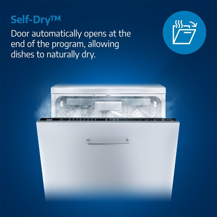 Beko Integrated Dishwasher – Fast+ C-rated Black Control Panel
