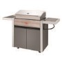 BeefEater 1500 Series - 4 Burner Gas BBQ Grill & Side Burner Trolley - Silver