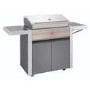 BeefEater 1500 Series - 4 Burner Gas BBQ Grill & Side Burner Trolley - Silver