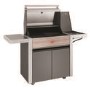 BeefEater 1500 Series - 4 Burner Gas BBQ Grill & Side Burner Trolley - Silver