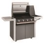 BeefEater 1500 Series - 4 Burner Gas BBQ Grill & Side Burner Trolley - Silver