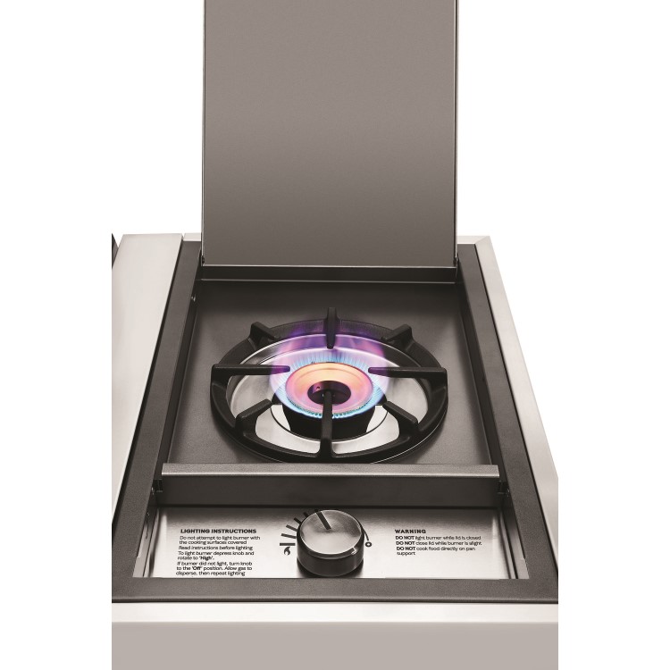 BeefEater 1500 Series - 4 Burner Gas BBQ Grill & Side Burner Trolley - Silver