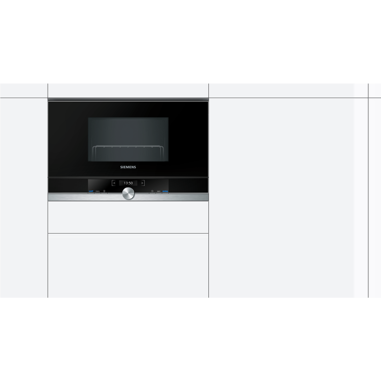 Siemens iQ700 21L 900W Built In Microwave with Grill - Stainless Steel