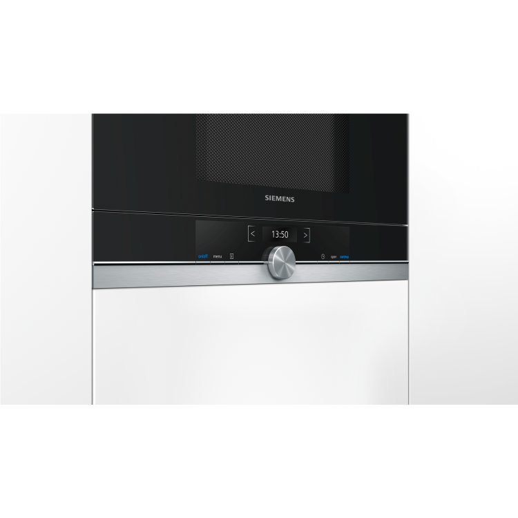 Siemens iQ700 21L 900W Built In Microwave with Grill - Stainless Steel