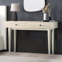 BEAU02A Cream Limewash Dressing Table with Storage Drawers - Beau