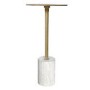 Small Gold and Marble Round Side Table - Beck
