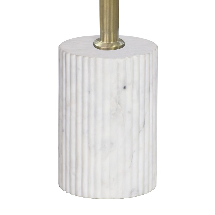 Small Gold and Marble Round Side Table - Beck