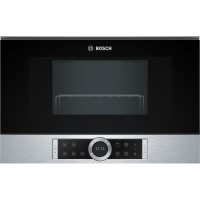 Refurbished Bosch BEL634GS1B Serie 8 21L 900W Built-in Microwave with Grill Stainless Steel
