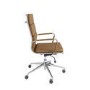 Tan Faux Leather High Back Office Swivel Chair - Benson