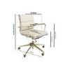 Beige Faux Leather Office Chair - Benson