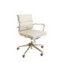Beige Faux Leather Office Chair - Benson