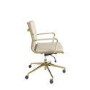 Beige Faux Leather Office Chair - Benson