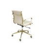 Beige Faux Leather Office Chair - Benson