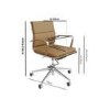 Tan Faux Leather Office Chair - Benson