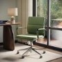 Green Faux Leather Office Chair - Benson