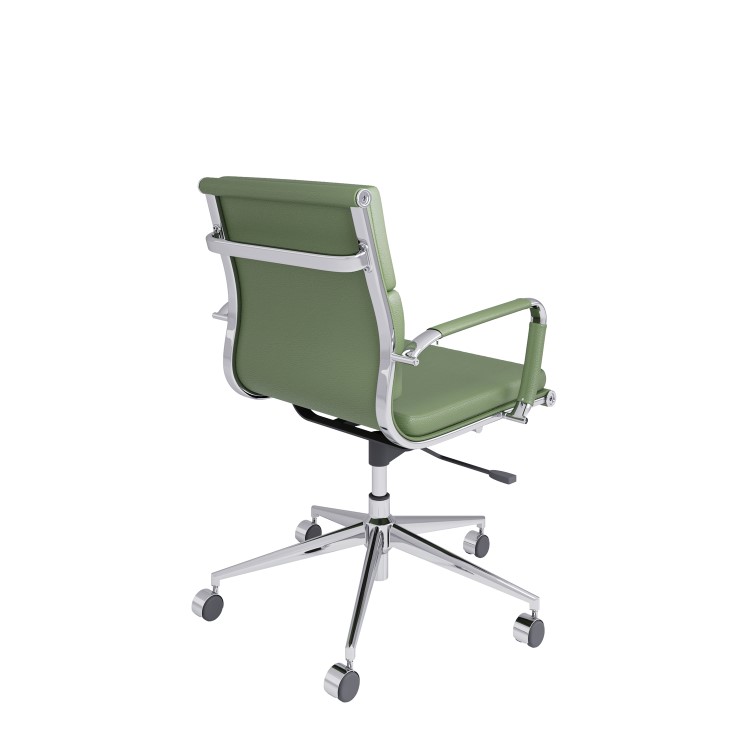 Green Faux Leather Office Chair - Benson