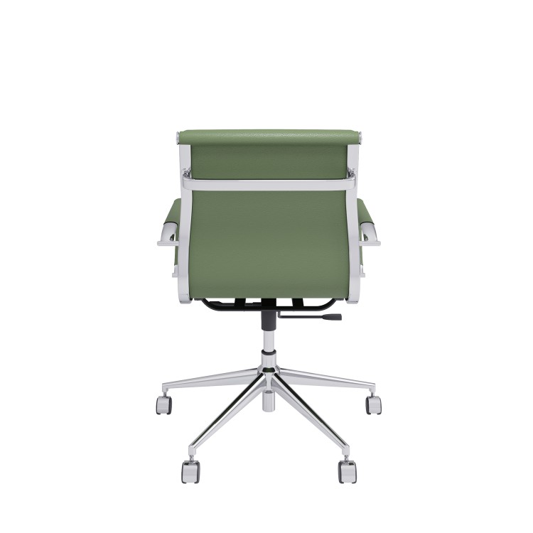 Green Faux Leather Office Chair - Benson