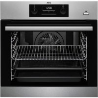 Refurbished AEG SteamBake BES351010M Multifunction 60cm Single Built In Electric Oven Stainless Steel