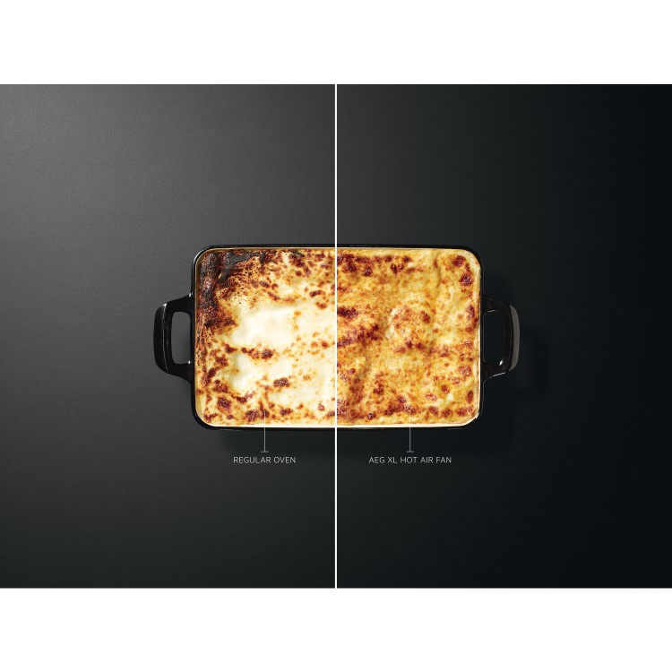 Refurbished AEG SteamBake BES351010M Multifunction 60cm Single Built In Electric Oven Stainless Steel