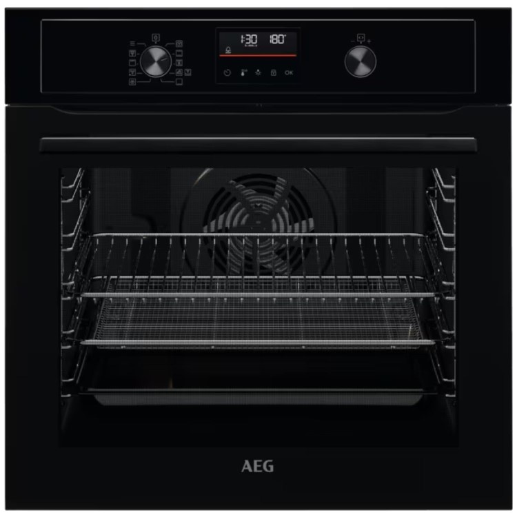 AEG 3000 Series Air Fry Electric Single Oven - Black