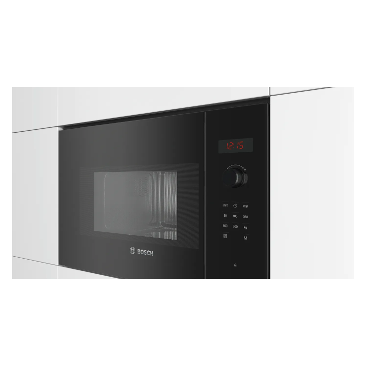 Refurbished Bosch Serie 4 BFL523MB0B Built In 20L 800W Microwave Oven Black