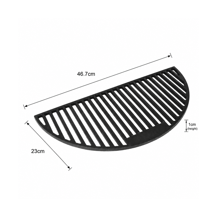 Boss Grill Half Moon Cast Iron Grate for 22" Ceramic BBQs