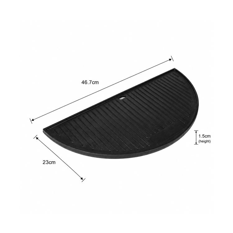 Boss Grill Half Moon Cast Iron Griddle for 22" Ceramic BBQs