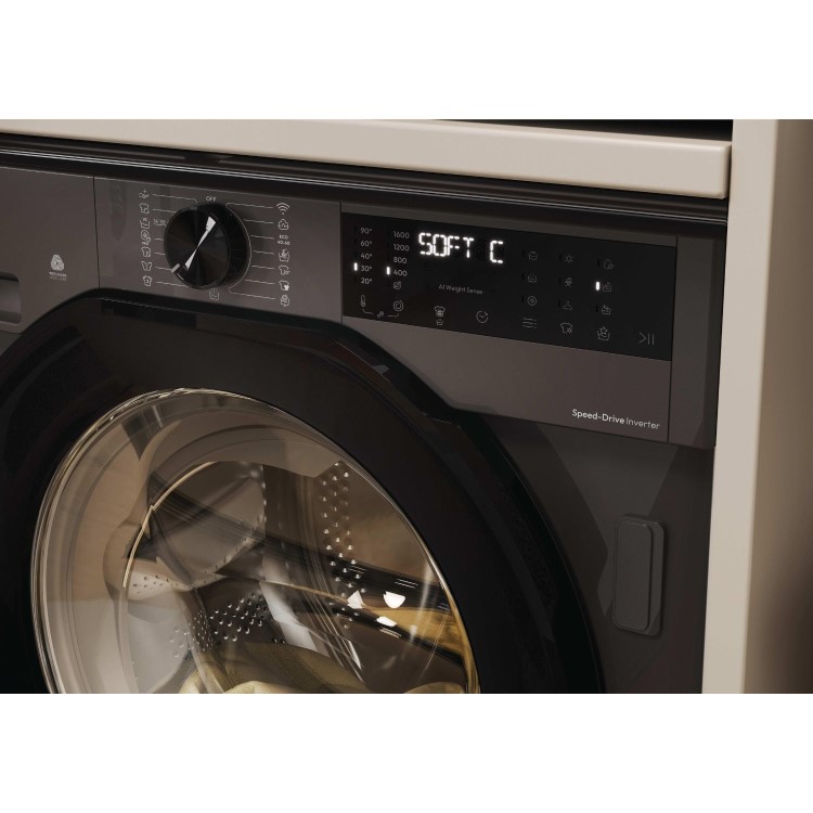 Hoover H-Wash & Dry 400 Pro 9kg Wash 6kg Dry 1600rpm Integrated Washer Dryer - Graphite
