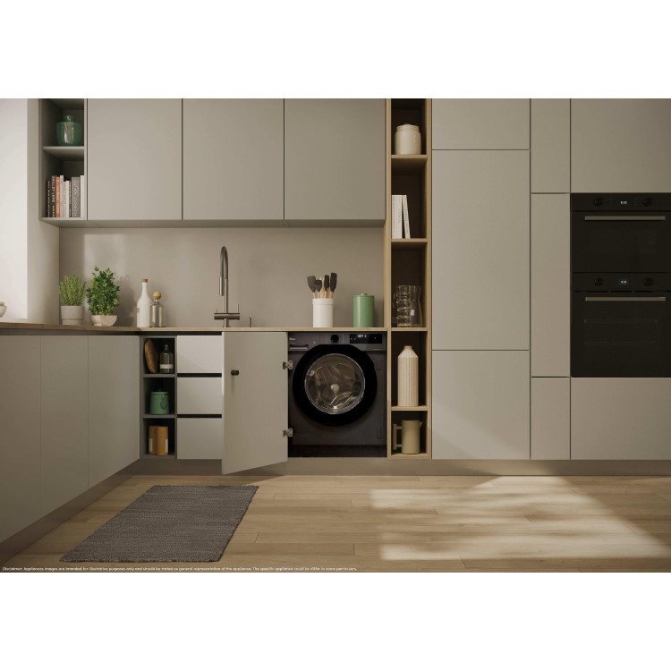 Hoover H-Wash 400 Pro 9kg 1600rpm Integrated Washing Machine - Graphite