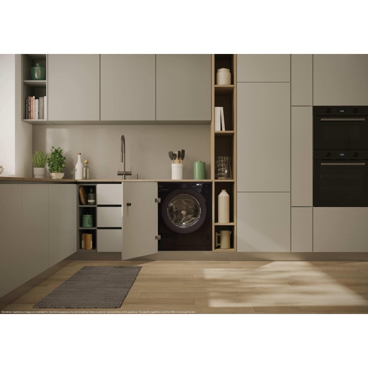 Hoover H-Wash 400 Pro 9kg 1600rpm Integrated Washing Machine - Black