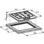 Baumatic BHG720SS Five Burner 70cm Wide Gas Hob - Stainless Steel