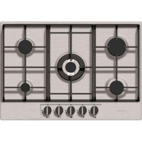 Baumatic BHG720SS Five Burner 70cm Wide Gas Hob - Stainless Steel